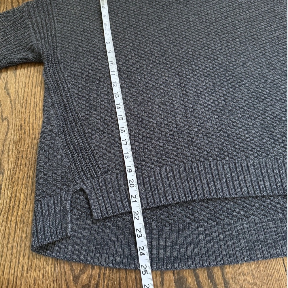Universal Thread‎ Gray Textured Knit Sweater High Low Womens Large Cotton Blend - Picture 5 of 8